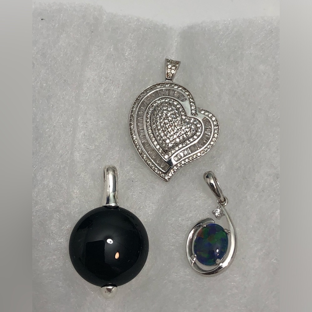 Lot Sterling Silver 925 Lot Of 3 Pendants